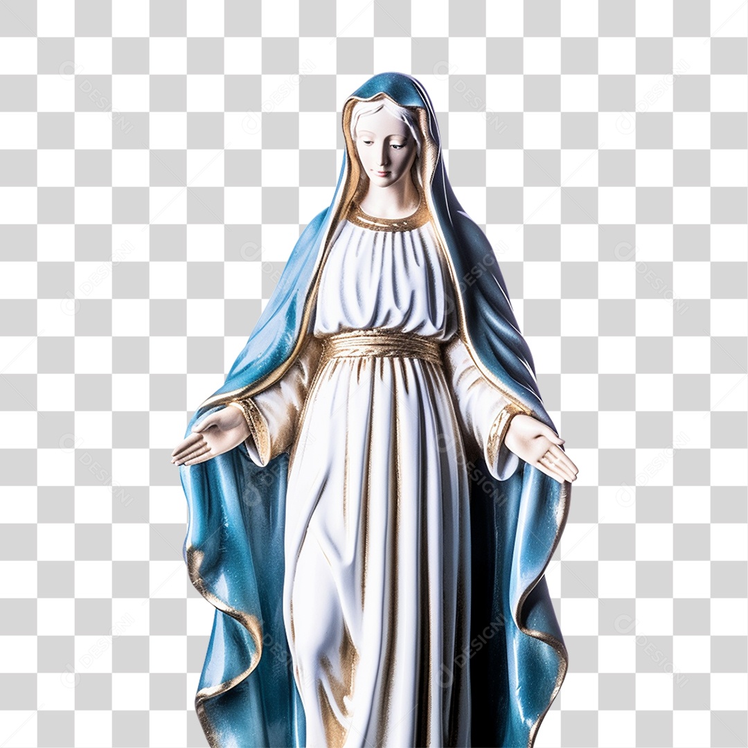 Objeto 3D Nossa Senhora Composição PNG Transparente