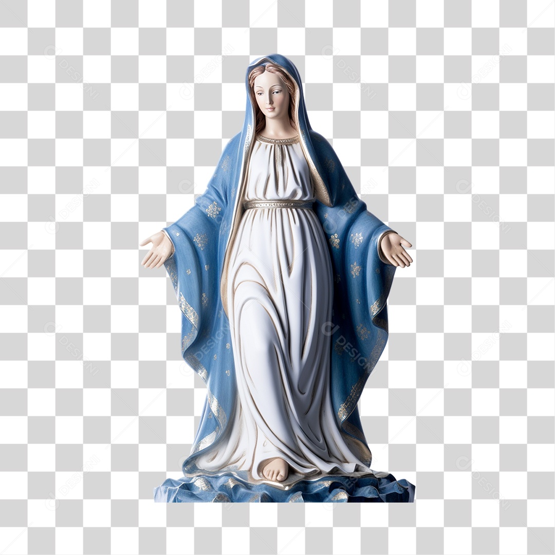 Objeto 3D Nossa Senhora Composição PNG Transparente