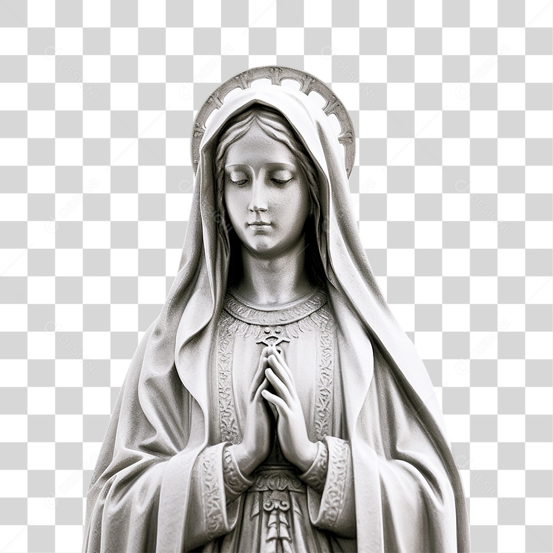 Objeto 3D Nossa Senhora Composição PNG Transparente