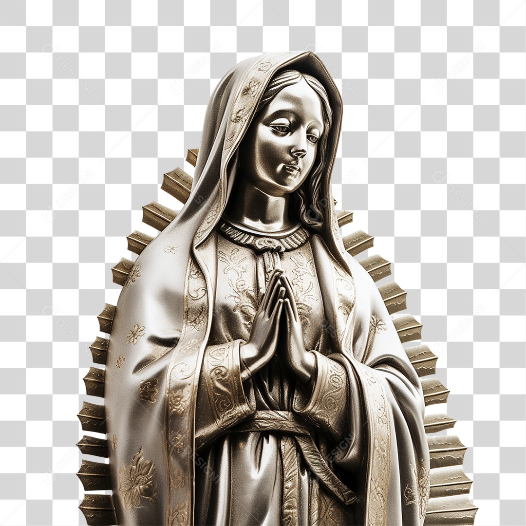 Objeto 3D Nossa Senhora Composição PNG Transparente