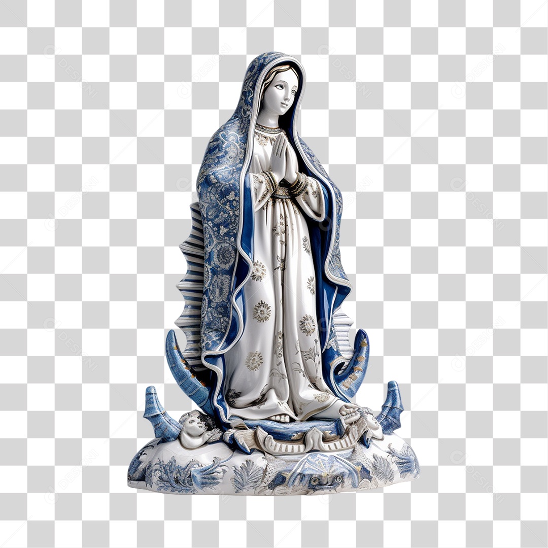 Objeto 3D Nossa Senhora Composição PNG Transparente