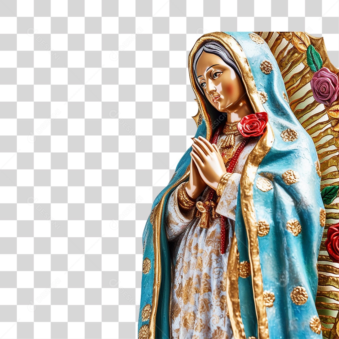 Objeto 3D Nossa Senhora Composição PNG Transparente