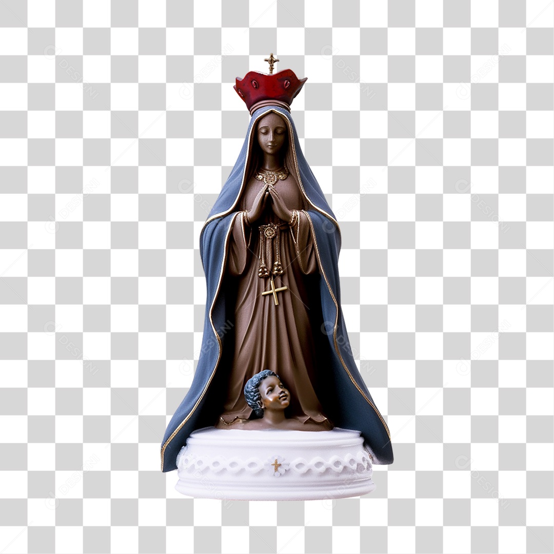 Objeto 3D Nossa Senhora Composição PNG Transparente