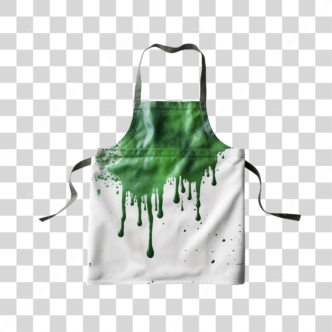 Avental Sujo de Tinta PNG Transparente