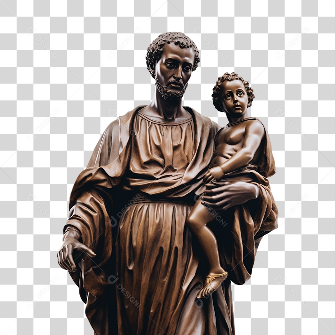 Objeto 3D São Benedito Composição PNG Transparente