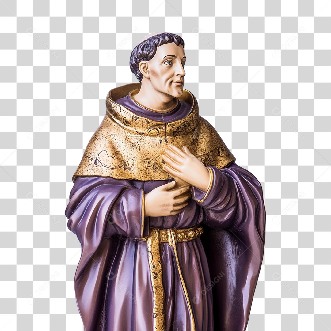 Objeto 3D São Frei Galvão Composição PNG Transparente