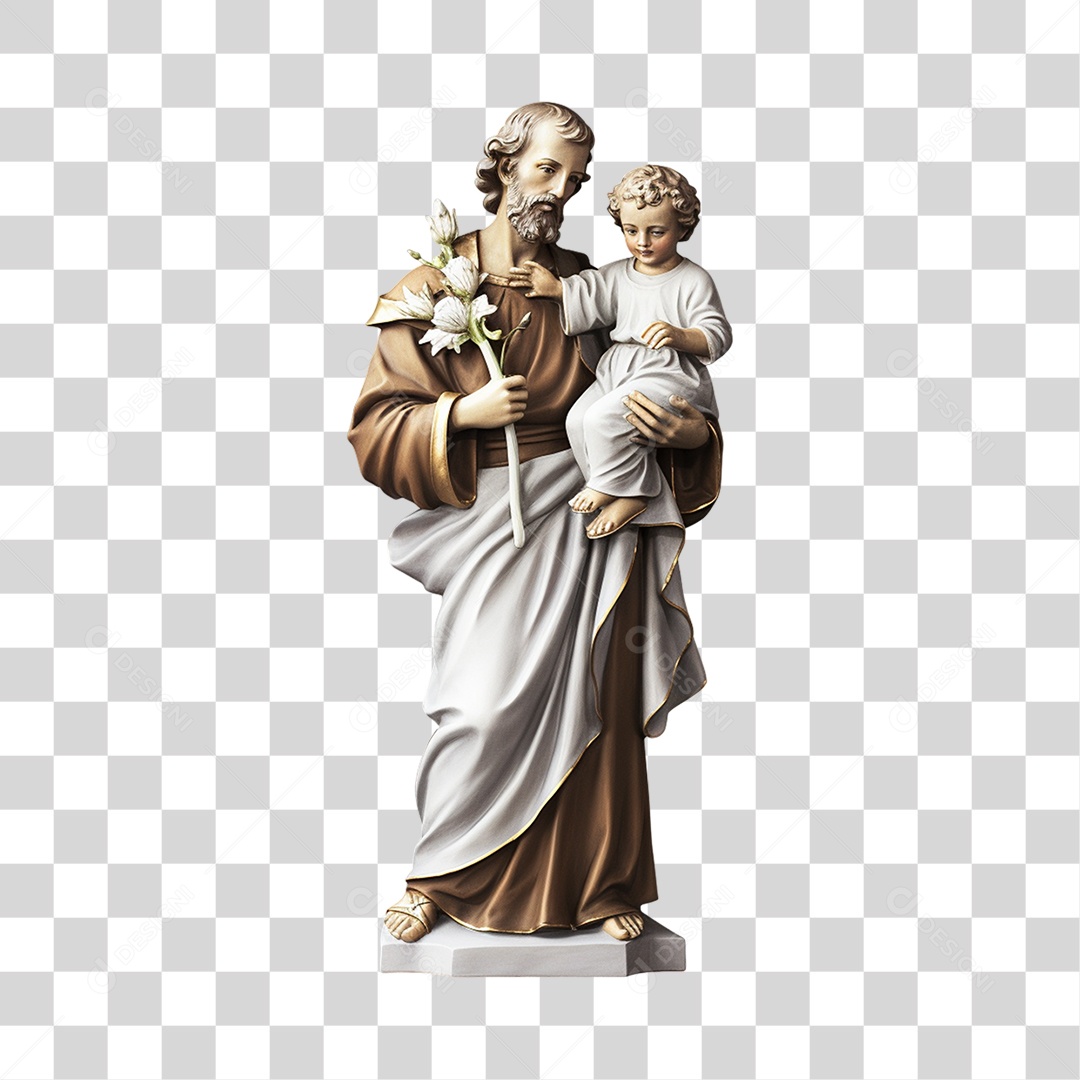 Objeto 3D São José Composição PNG Transparente