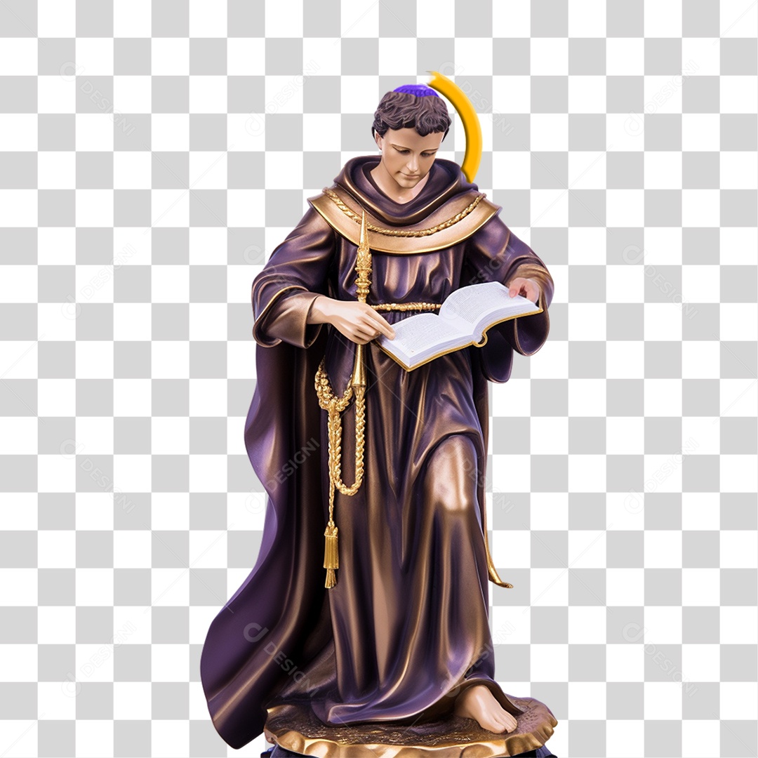 Objeto 3D São Frei Galvão Composição PNG Transparente