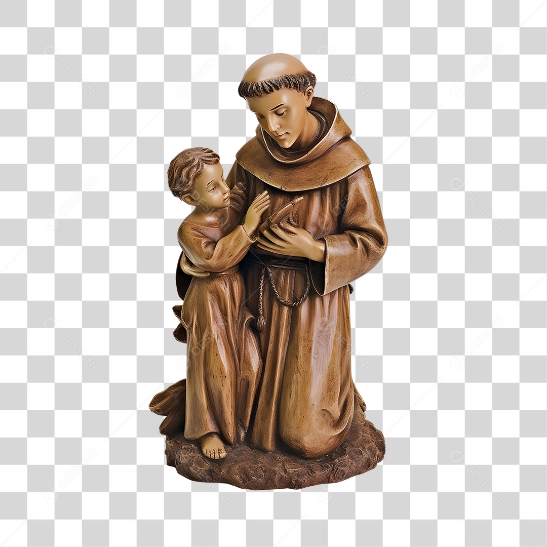 Objeto 3D São Pedro Francisco Composição PNG Transparente