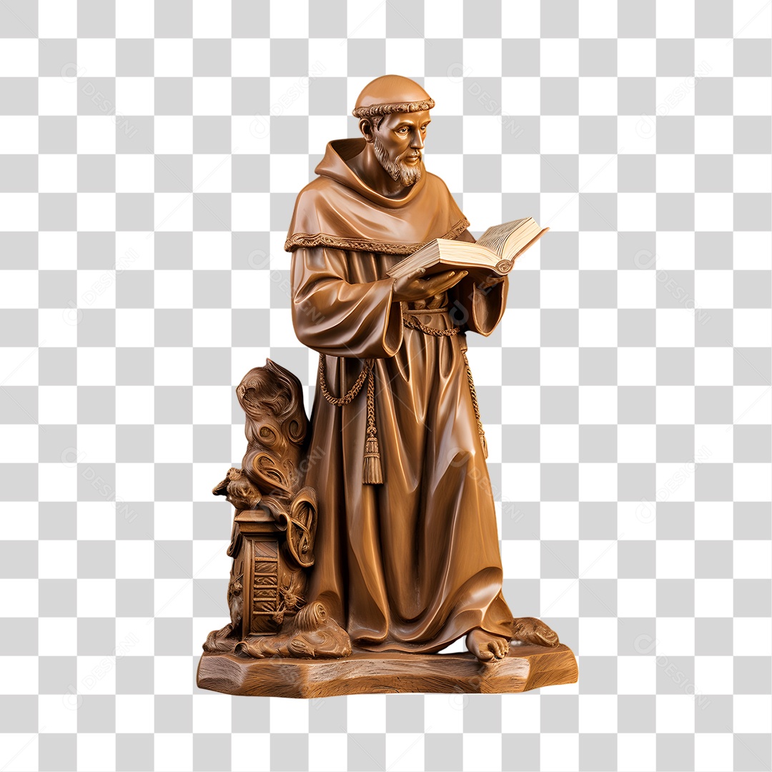 Objeto 3D São Pedro Francisco Composição PNG Transparente