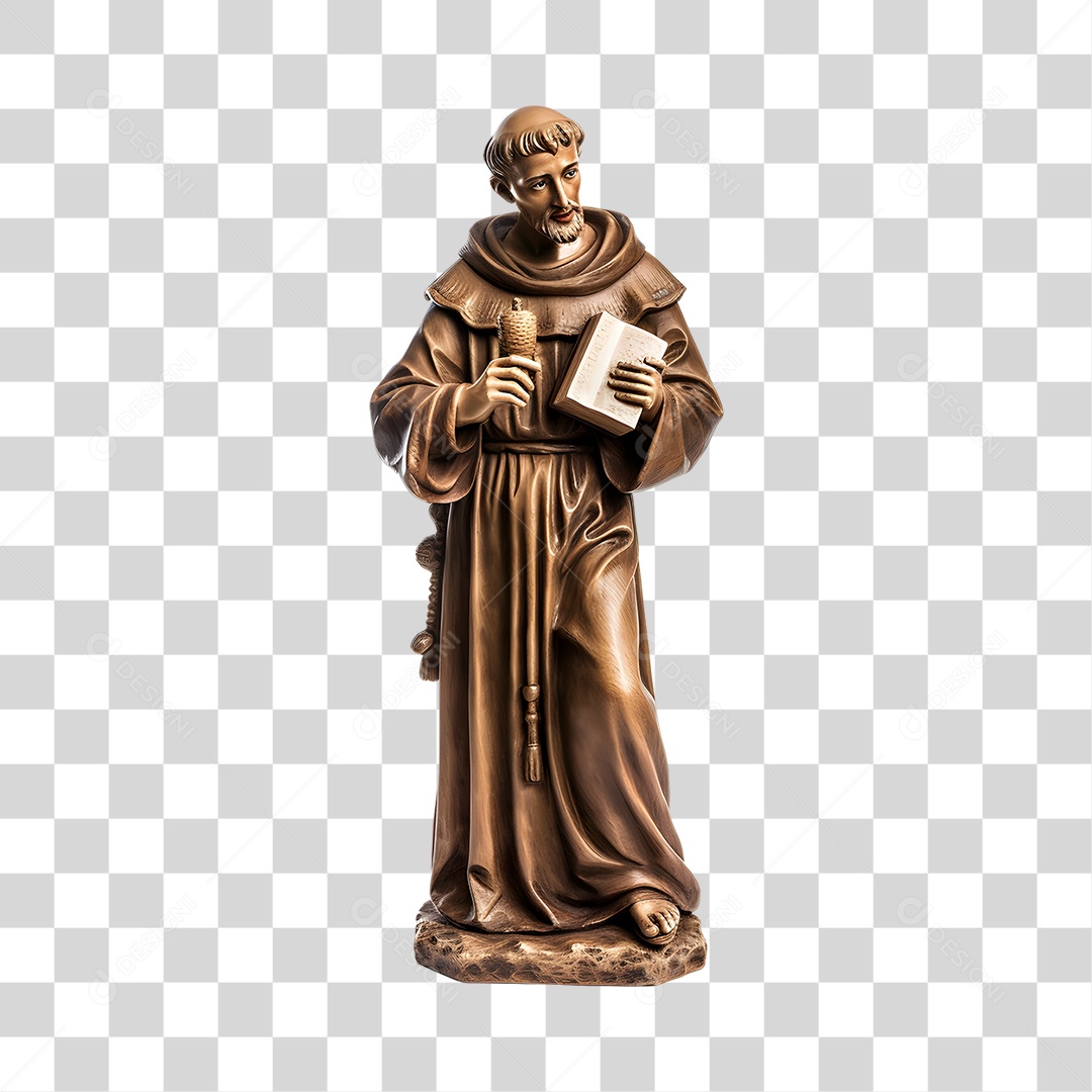 Objeto 3D São Pedro Francisco Composição PNG Transparente