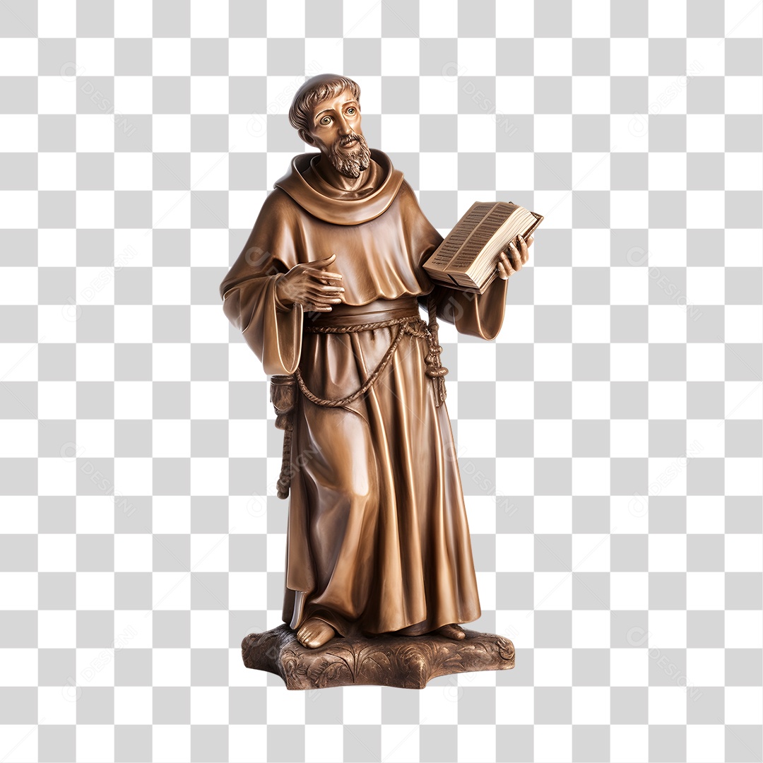 Objeto 3D São Pedro Francisco Composição PNG Transparente