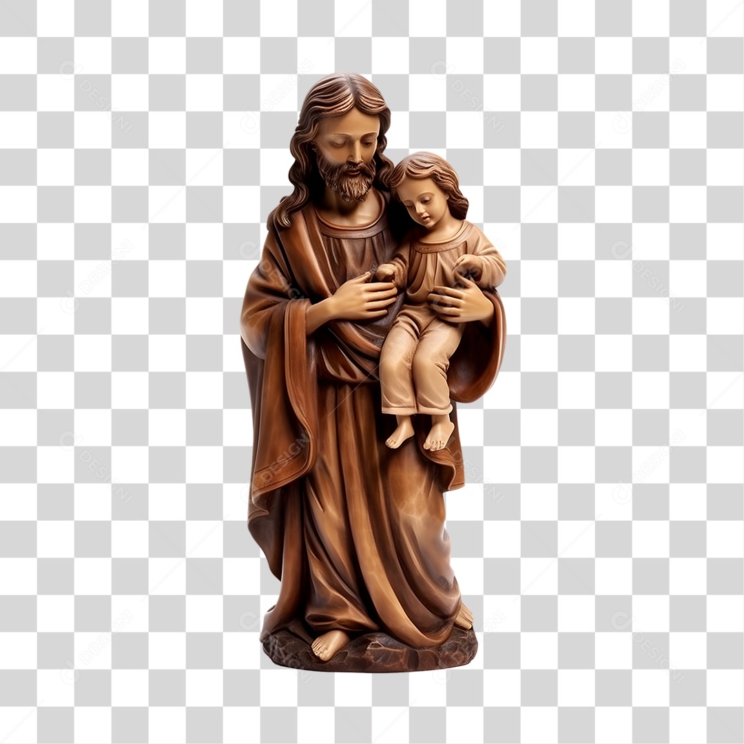 Objeto 3D São José Para Composição PNG Transparente