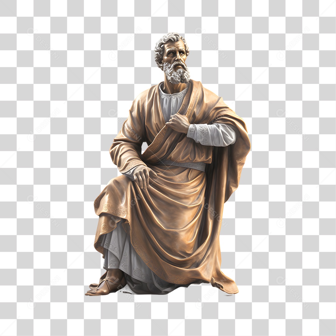 Objeto 3D São Pedro Para Composição PNG Transparente