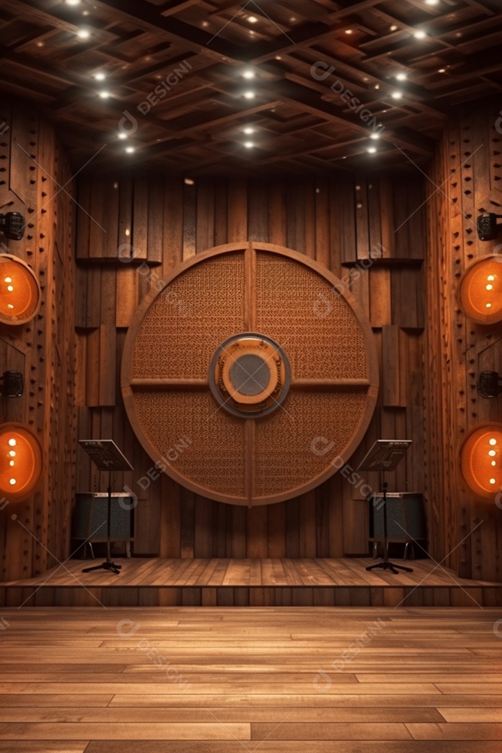 Fundo palco para Cenário de madeira