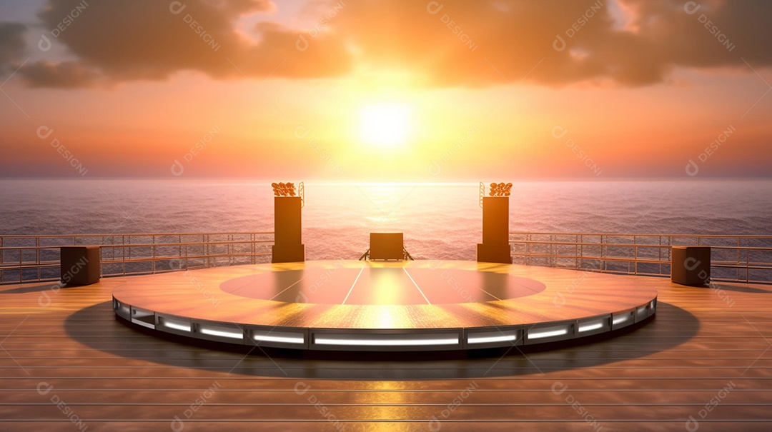 Fundo para Cenário Realista Sunset ao Por do Sol