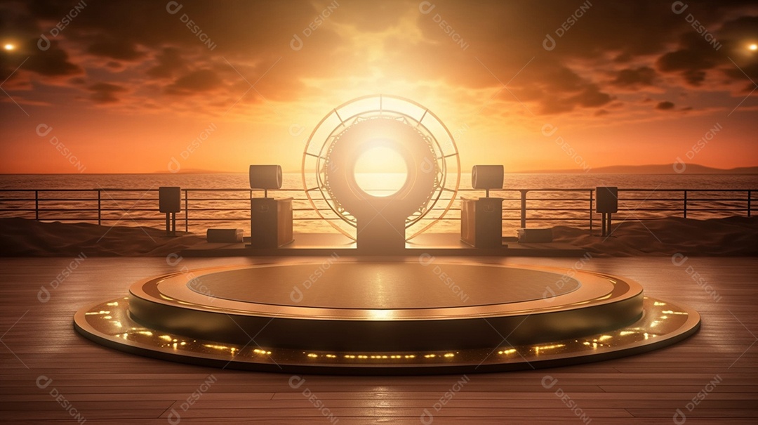 Fundo para Cenário Realista Sunset ao Por do Sol