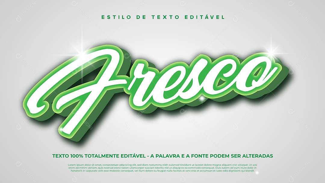 Estilo De Texto Verde Fresco EPS Editável