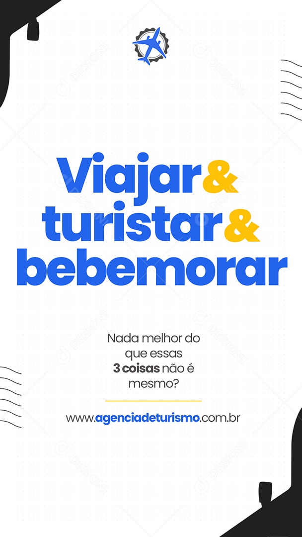 Story Viajar Turista Social Media Feed Passagens Aéreas PSD Editável