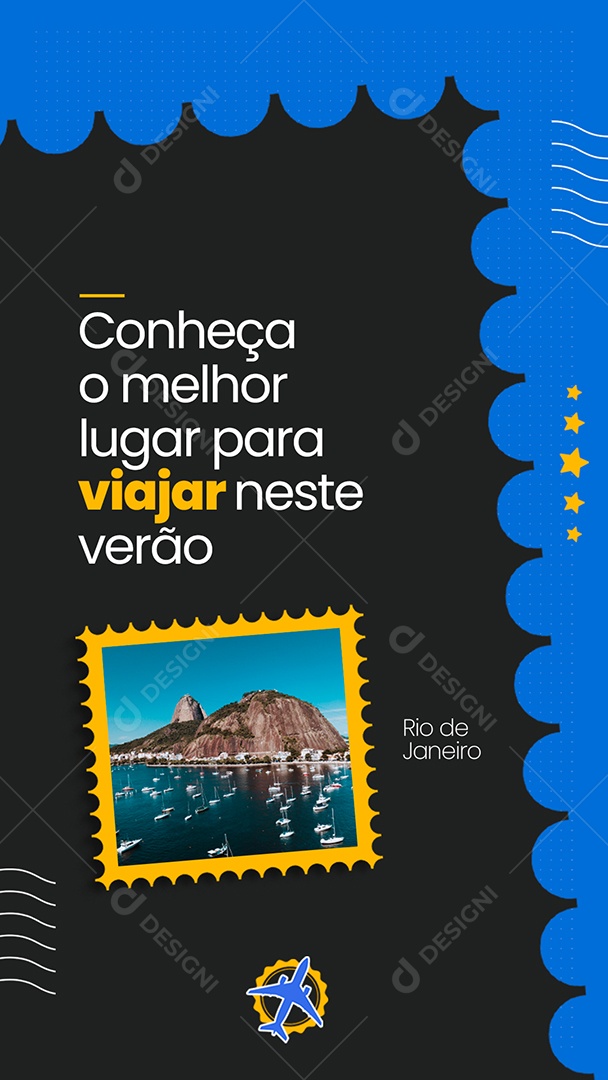 Story Conheça o melhor Lugar para Viajar Social Media Feed Passagens Aéreas PSD Editável