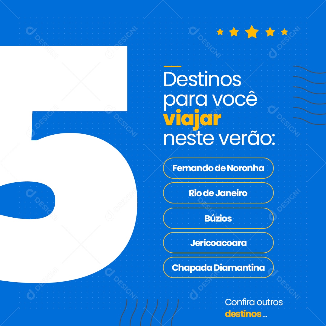 Destino para Você Viajar Social Media Feed Passagens Aéreas PSD Editável