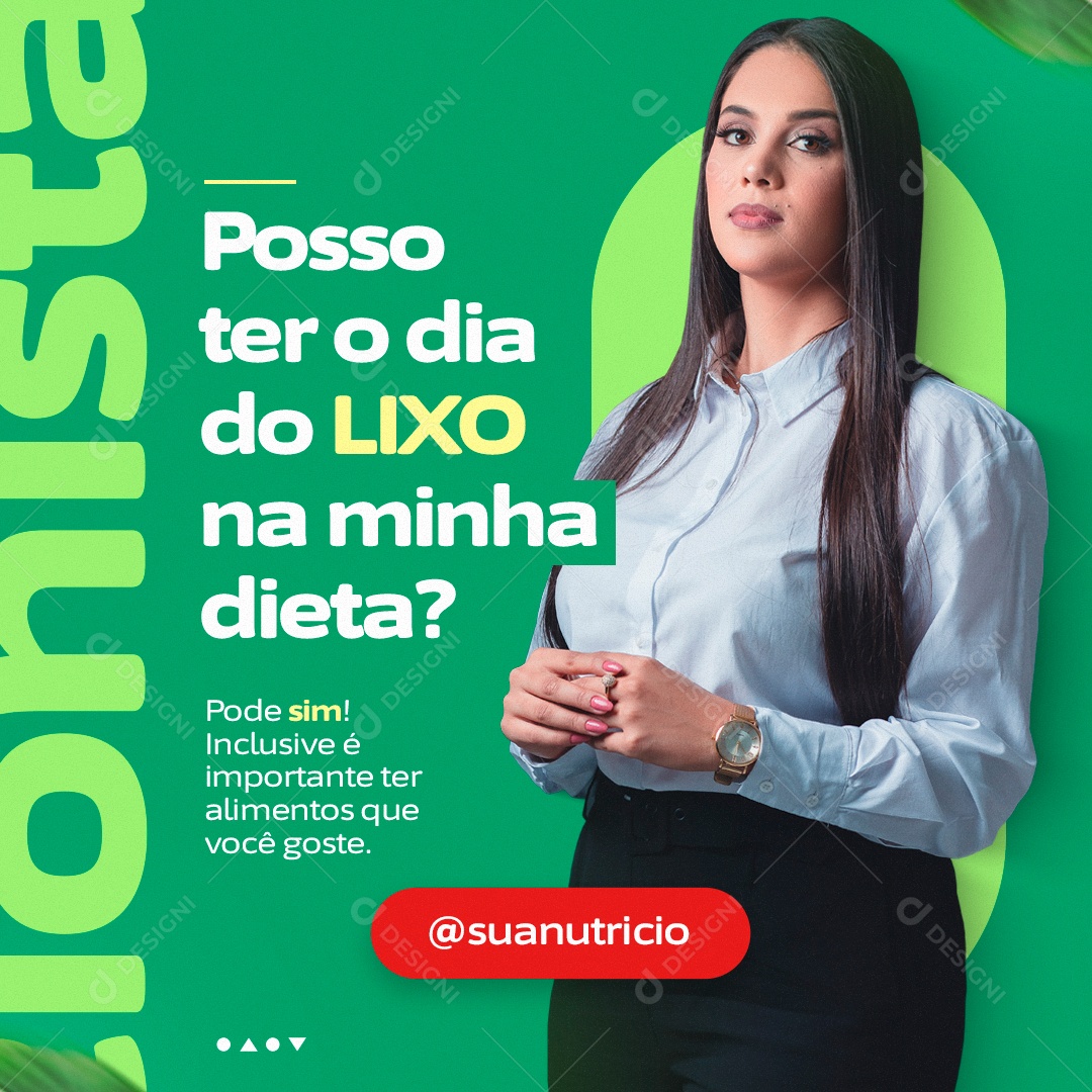 Horários de Consulta Nutricionista Social Media PSD Editável