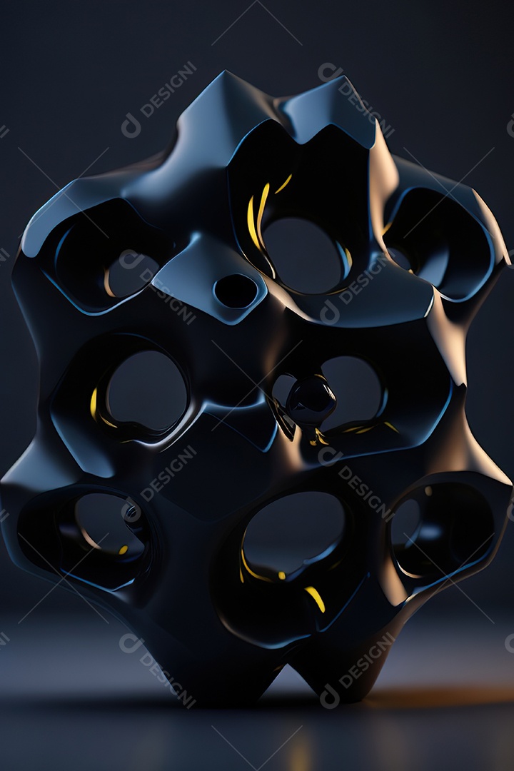 Molécula modelo preto simétrico fundo