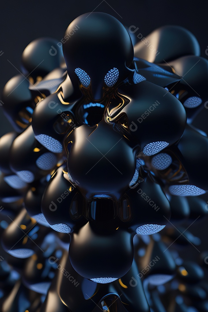 Molécula modelo preto simétrico fundo