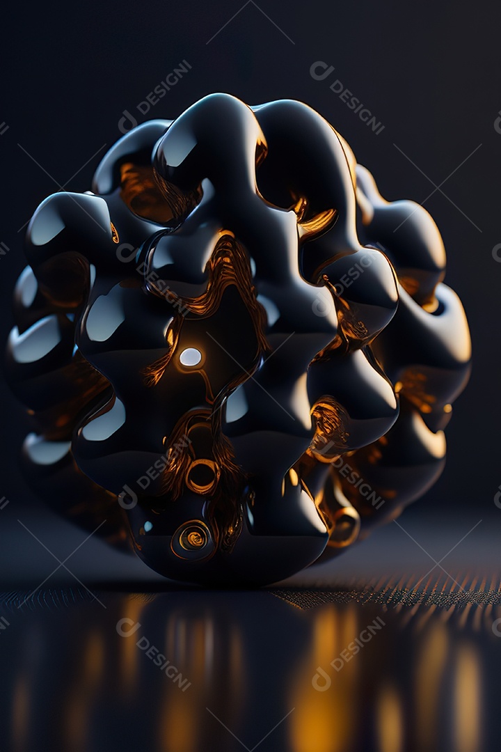 Molécula modelo preto simétrico fundo