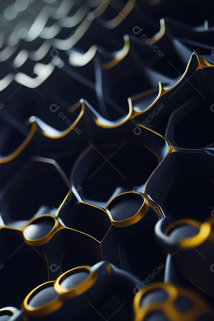 Molécula modelo preto simétrico fundo