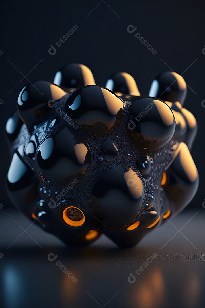 Molécula modelo preto simétrico fundo