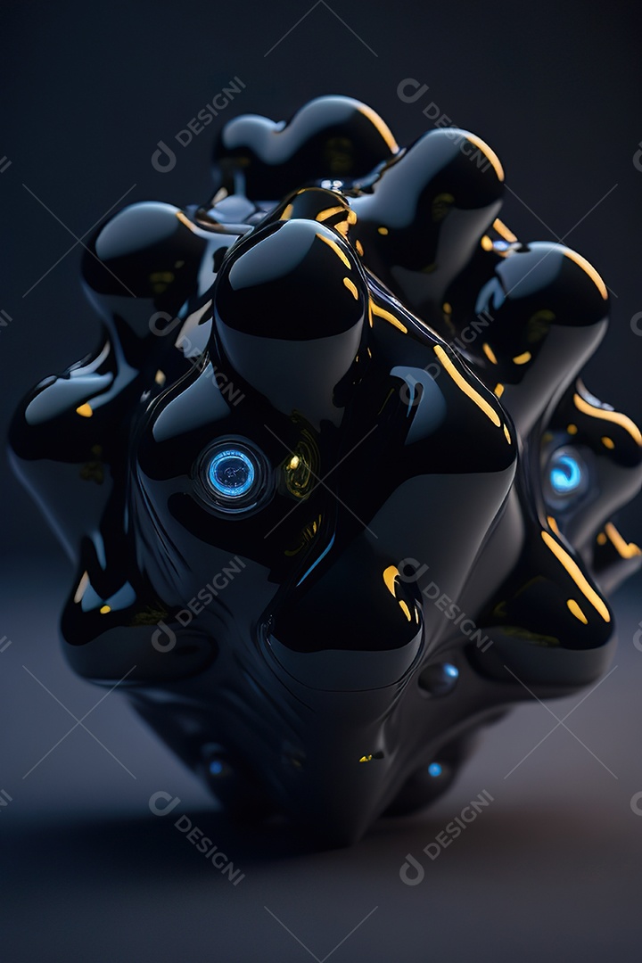 Molécula modelo preto simétrico fundo