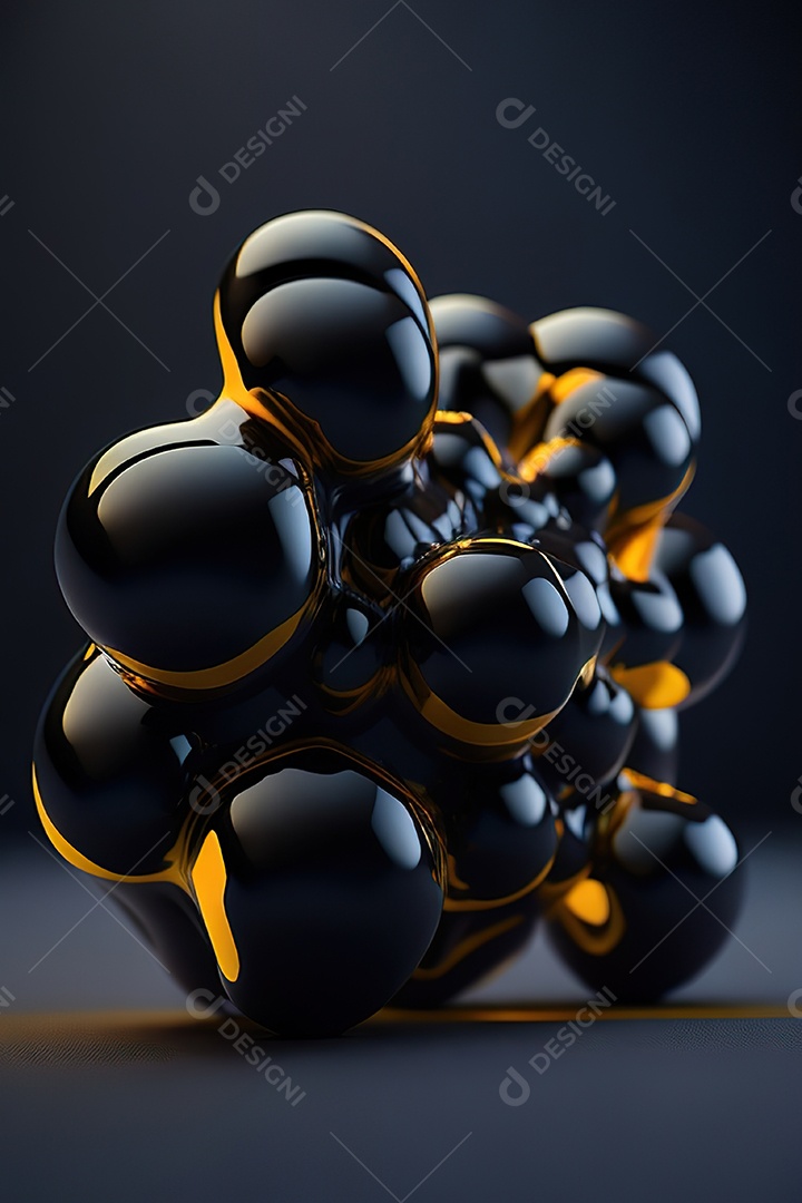 Molécula modelo colorido fundo hiperrea