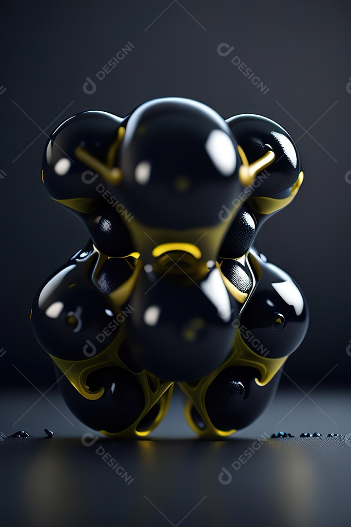 Molécula modelo colorido fundo hiperrea