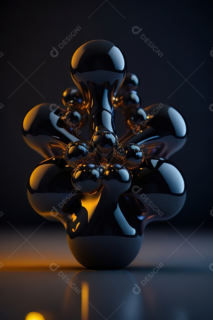 Molécula modelo colorido fundo hiperrea