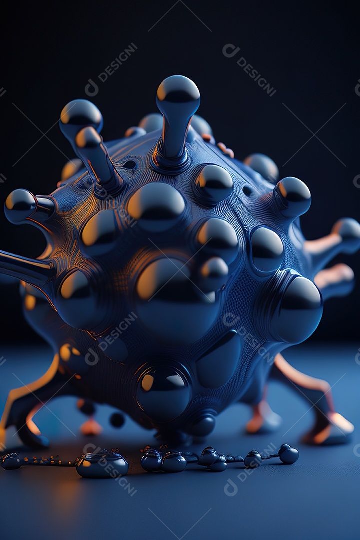 Molécula modelo colorido fundo hiperrea