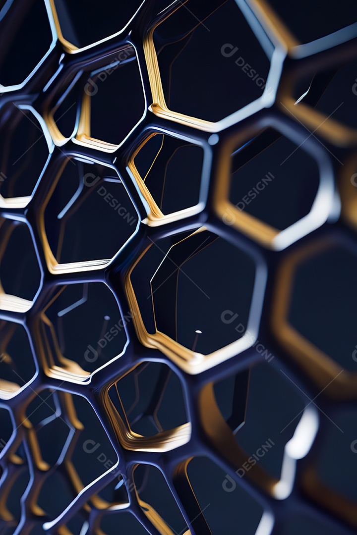 Molécula modelo colorido fundo hiperrea