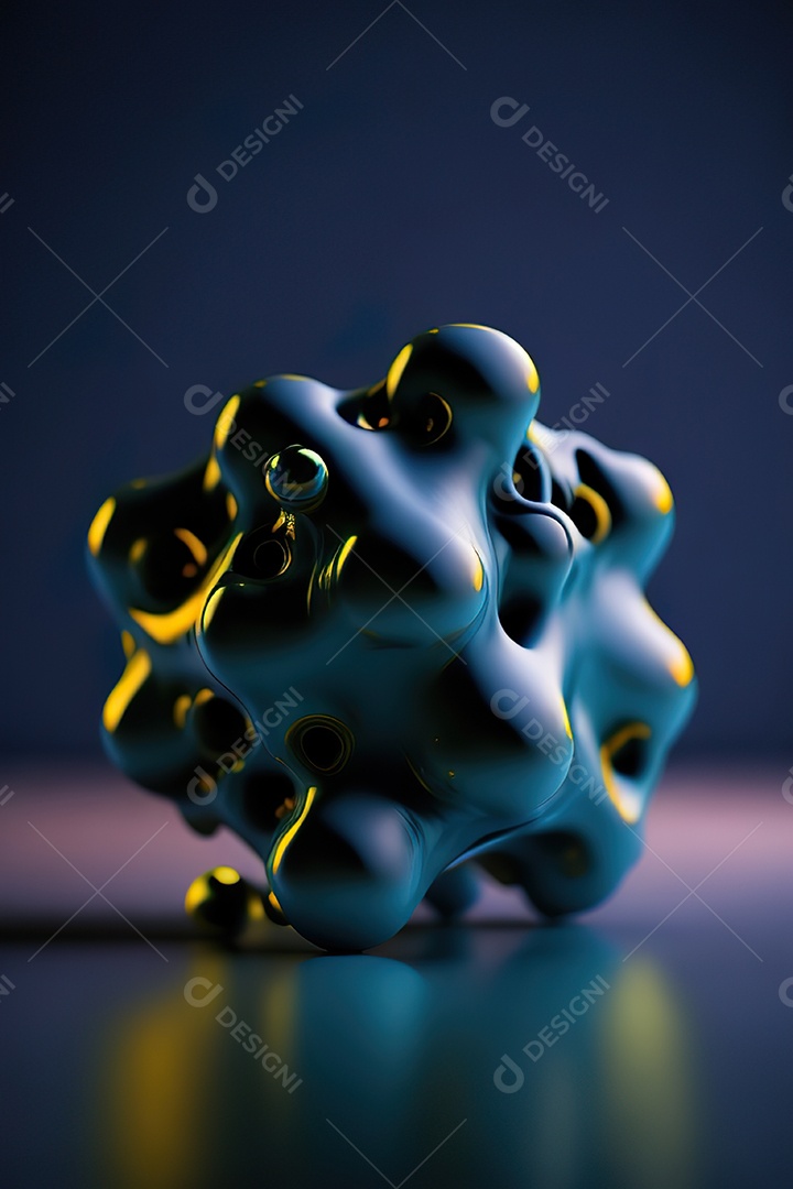 Molécula modelo colorido fundo hiperrea