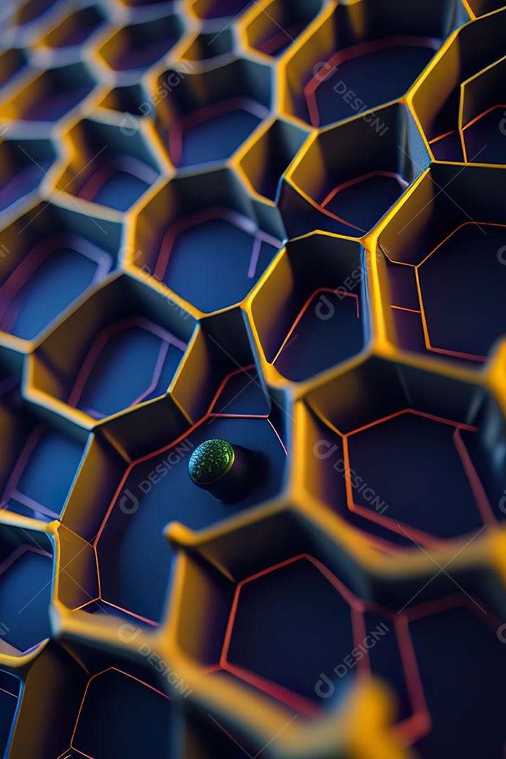 Molécula modelo colorido fundo hiperrea