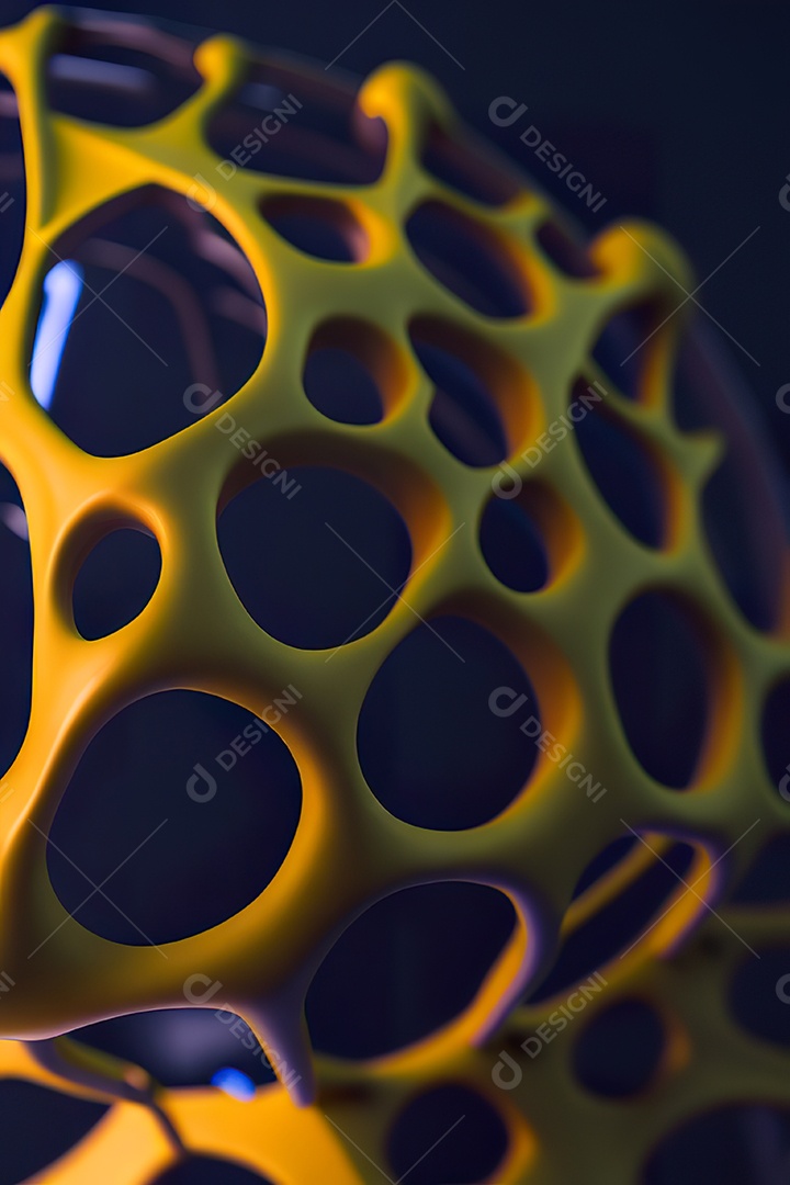 Molécula modelo colorido fundo hiperrea