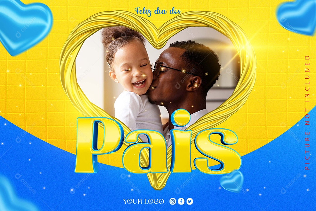 A Cada Passo Da Minha Vida Você Esteve Ao Meu Lado Pai Dia Dos Pais Carrossel Social Media PSD Editável