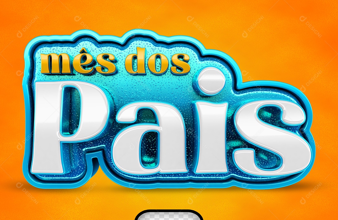 Selo 3D Dia Dos Pais Social Media PSD Editável