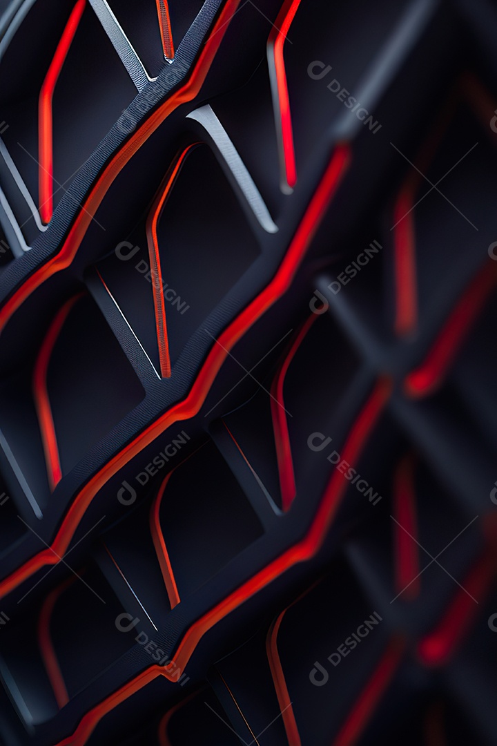 Padrão de carbono com vermelho