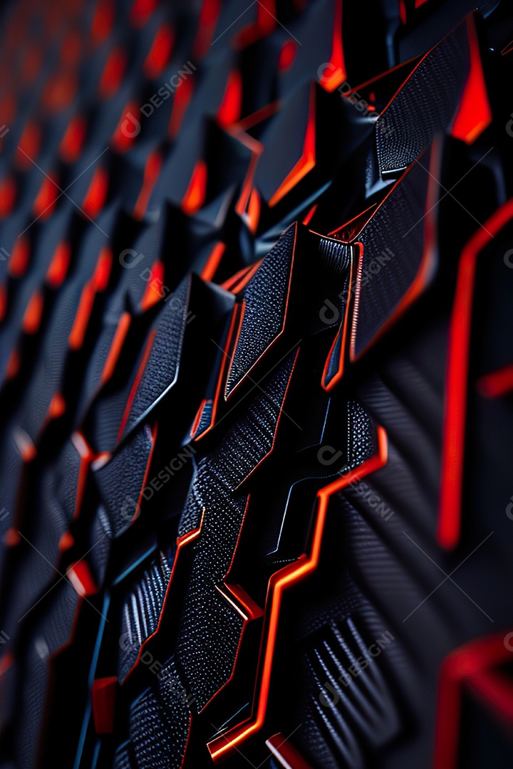 Padrão de carbono com vermelho