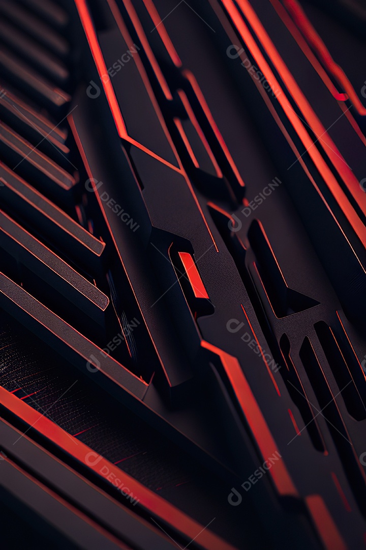 Padrão de carbono com vermelho