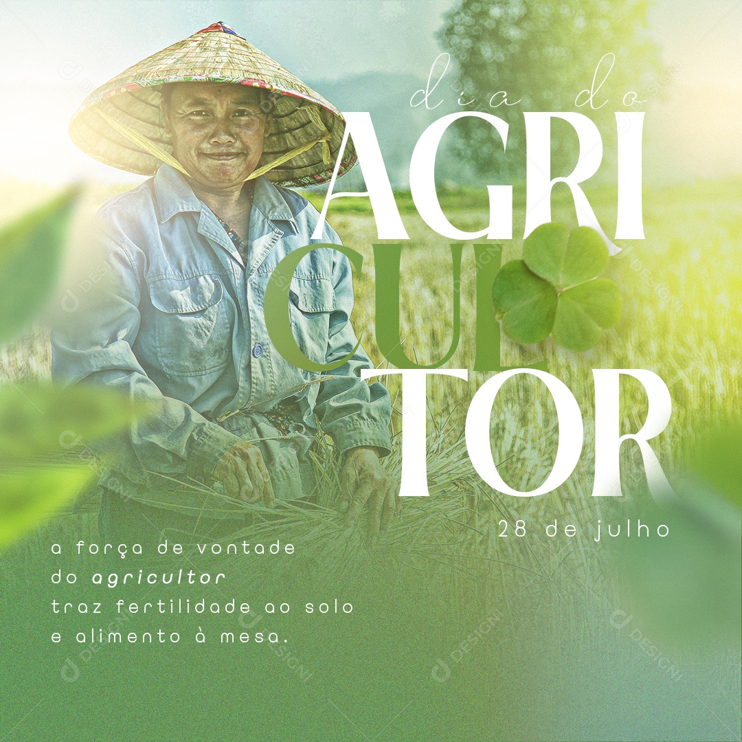 Dia Do Agricultor 28 De Julho Fertilidade Ao Solo Social Media PSD Editável
