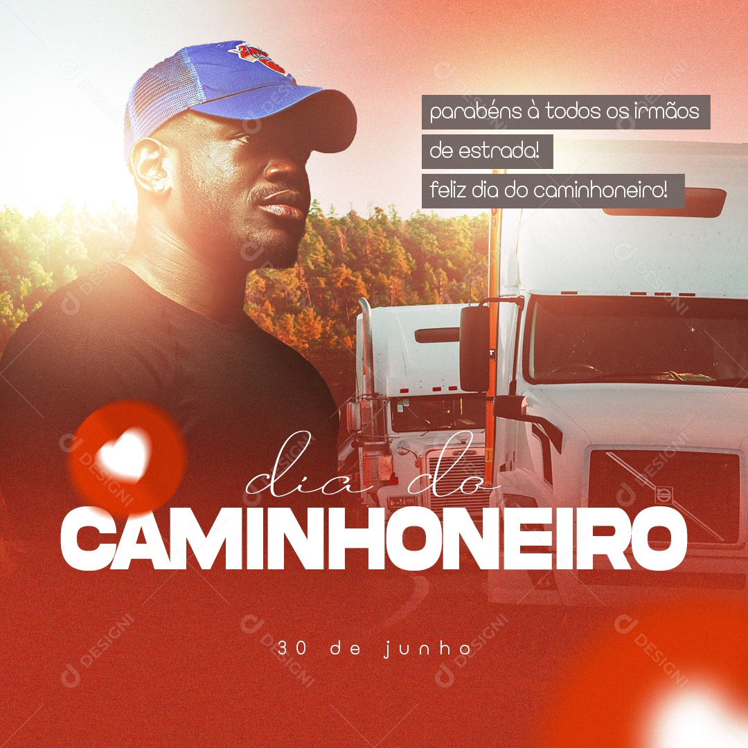 Dia Do Caminhoneiro 30 De Junho Social Media PSD Editável