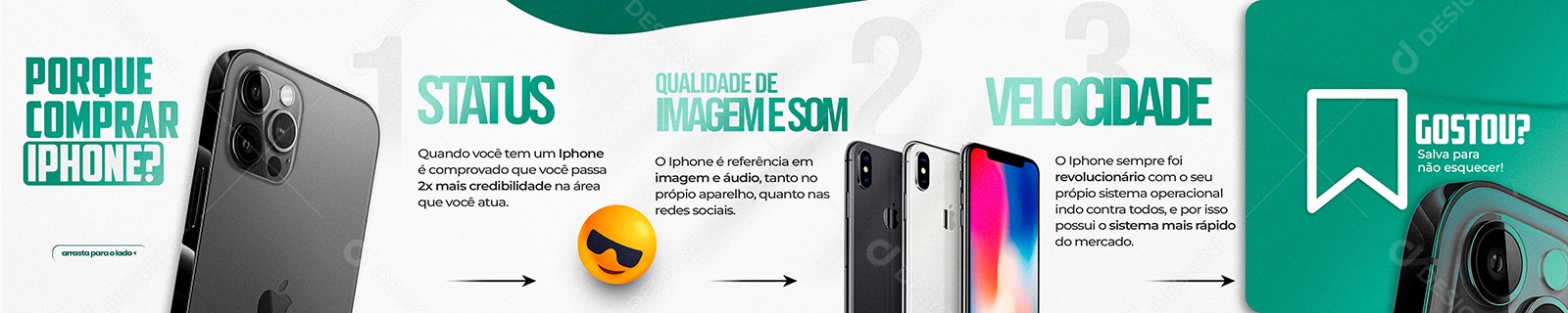 Loja de Eletrônicos Iphone Social Media PSD Editável Carrossel