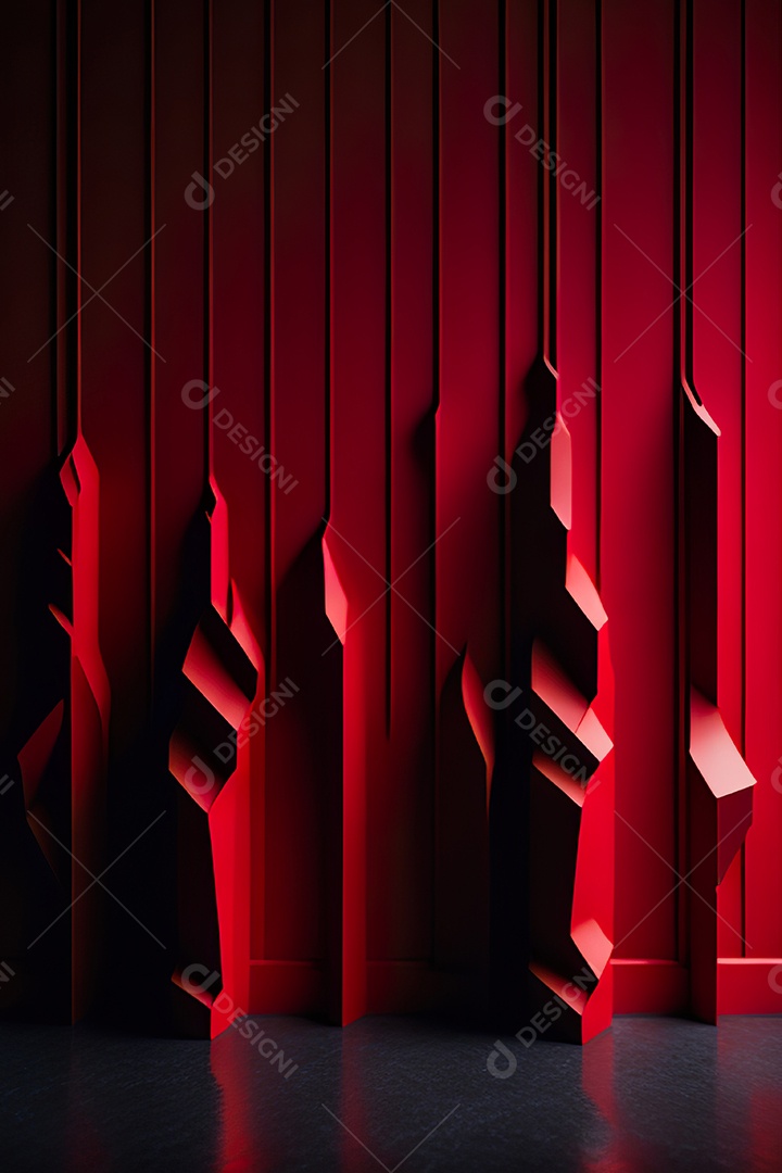 Vermelho parede fundo hiperrealismo fotorreal