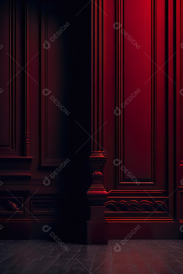 Vermelho parede fundo hiperrealismo fotorreal